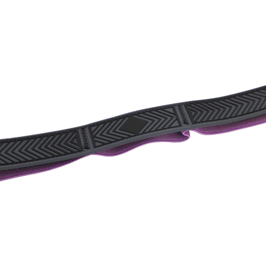 Maji Sports Elastic Yoga Straps with 9 Loops - Purple/Black